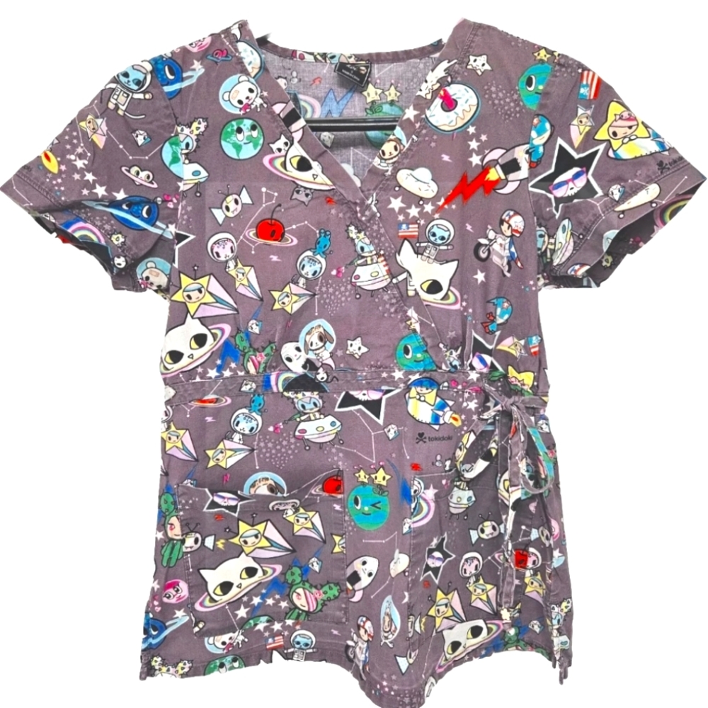 Scrub Top Bundle Tokidoki Anime Space Impulse ScrubWorks Polar Bears Owls Size S